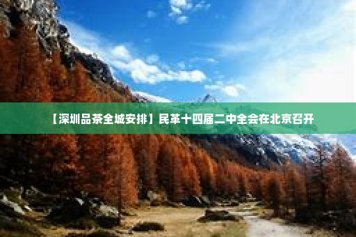 【深圳品茶全城安排】民革十四届二中全会在北京召开