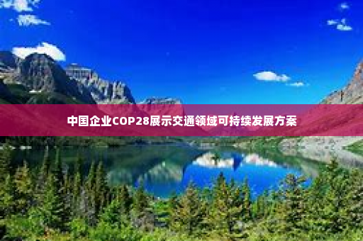 中国企业COP28展示交通领域可持续发展方案