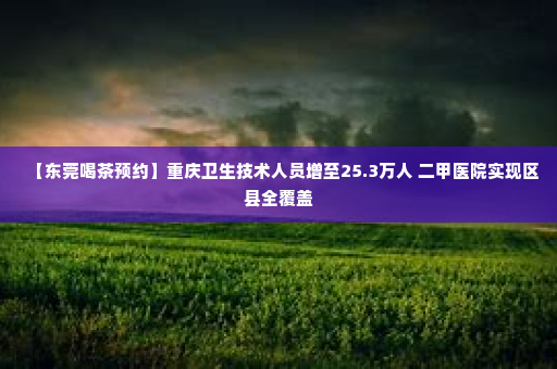 【东莞喝茶预约】重庆卫生技术人员增至25.3万人 二甲医院实现区县全覆盖