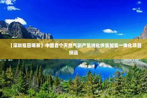 【深圳福田喝茶】中国首个天然气副产氢纯化供氢加氢一体化项目投运
