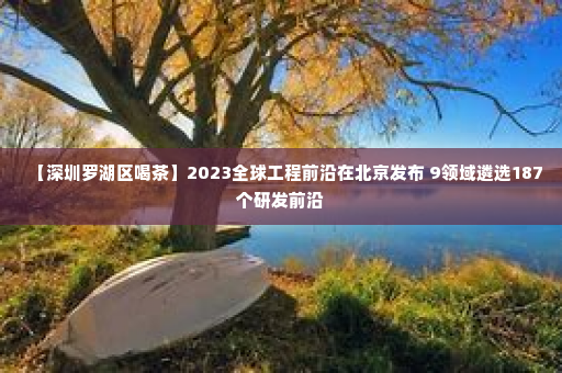 【深圳罗湖区喝茶】2023全球工程前沿在北京发布 9领域遴选187个研发前沿